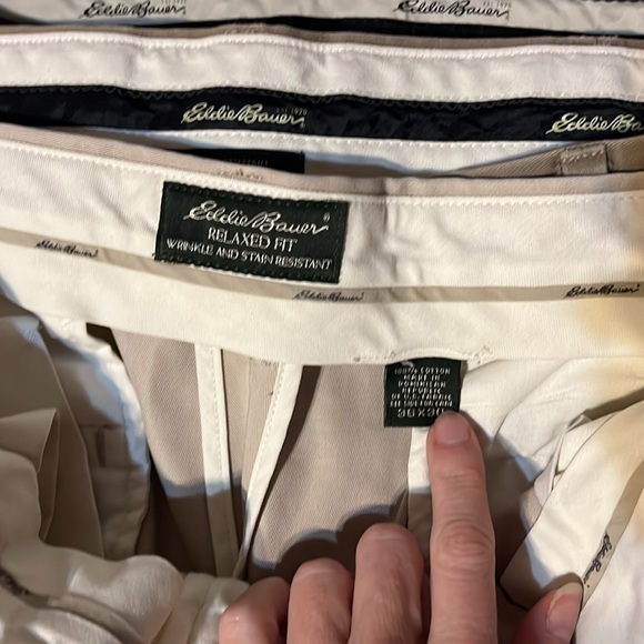 Bundle 3 pairs of Eddie Bauer men’s relaxed fit dress pants 36x30 - Picture 5 of 5